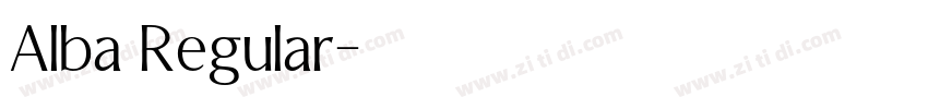 Alba Regular字体转换